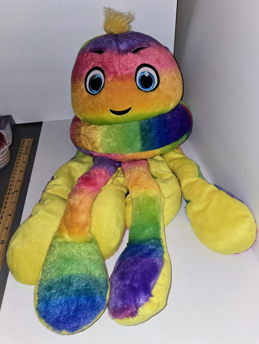 Rainbow Jellyfish Plush - Yellow Pink Green Blue Purple